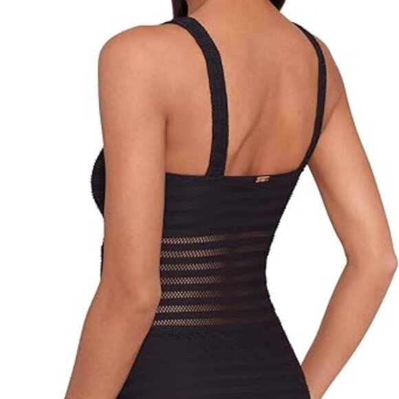 Ralph Lauren Ottoman Mesh Square Neck One Piece Various Sizes - Picture 2 of 5